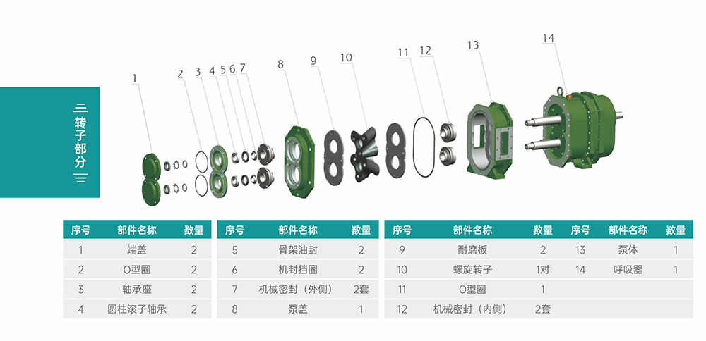 GS/DR系列凸轮转子泵转子部分结构图